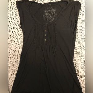 Cap sleeve black top size: Medium